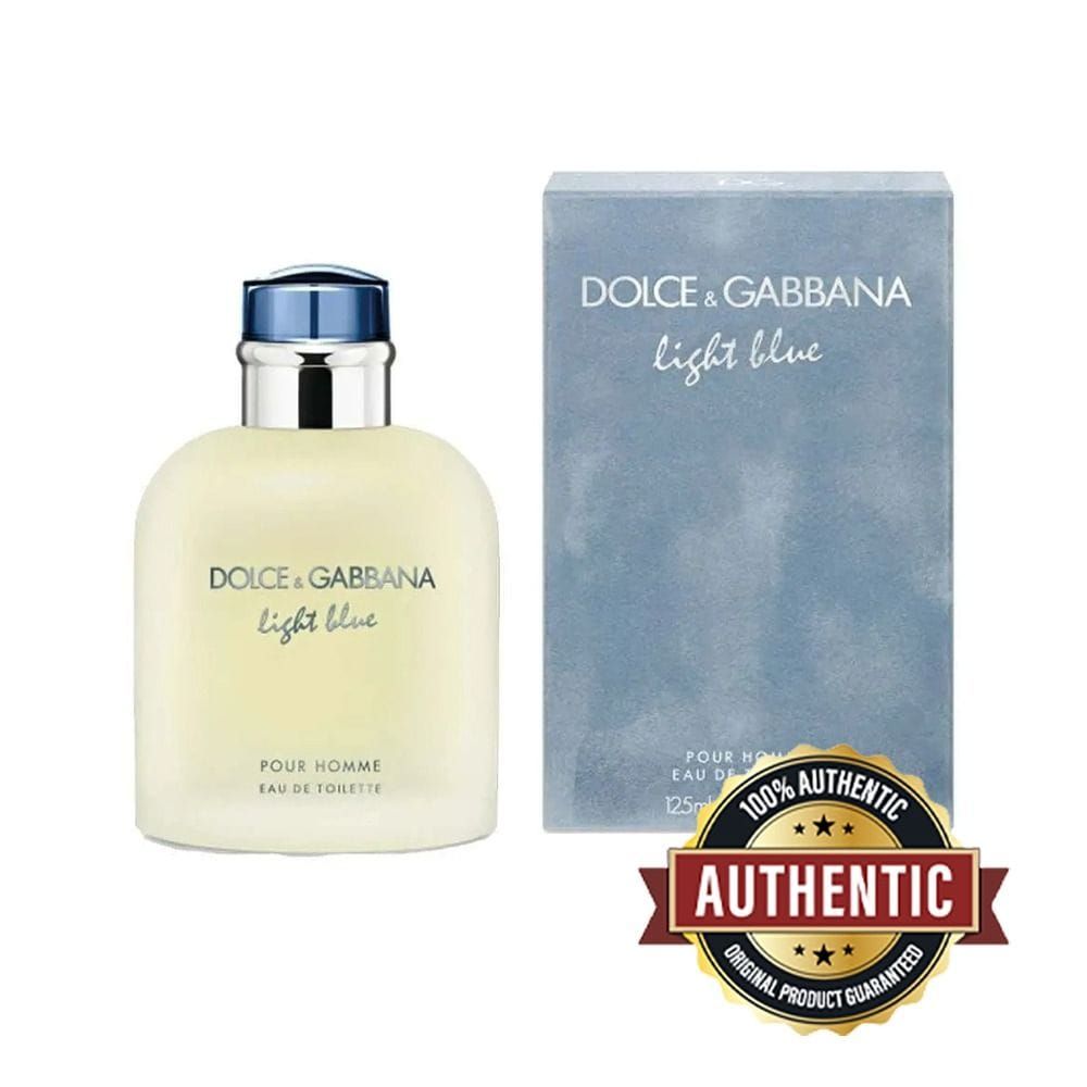 Dolce & Gabbana Light Blue Eau de Toilette for Men, Fresh Citrus Woody Fragrance with Sicilian Lemon, Rosemary, Musk & Cedarwood - 125ml