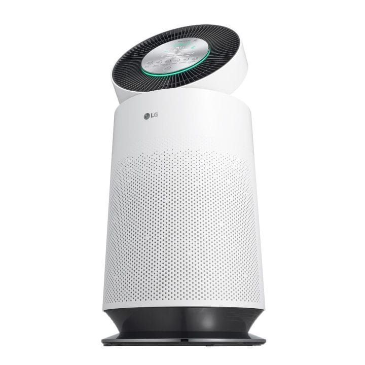 LG PuriCare 360° Air Purification And Clean Booster 61.2m², Anti-bacterial Nano-ions, H13 HEPA - White - AS65GDWH0