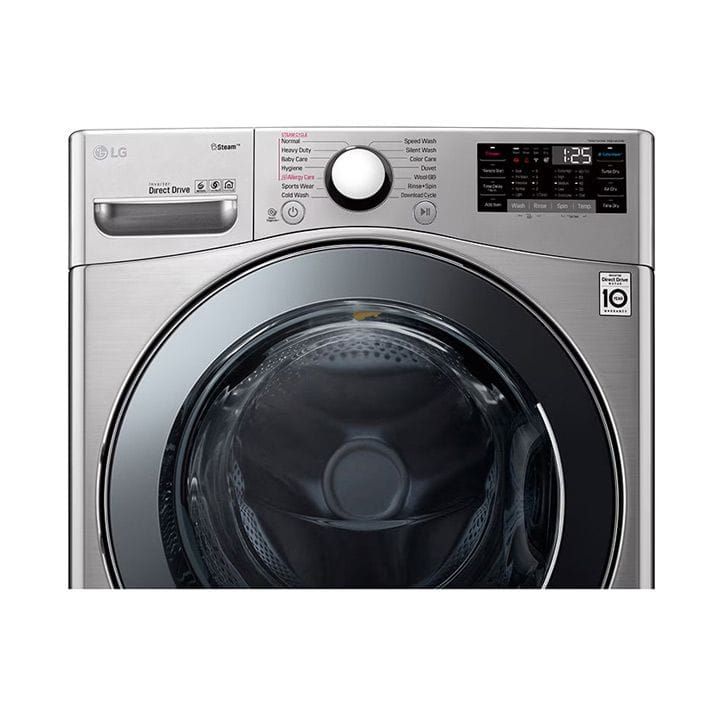 LG 24Kg Front load washing machine, Stainless Steel colour, Steam, 6 Motion DD Motor, ThinQ (Wi-Fi) | F0P3CYVDT