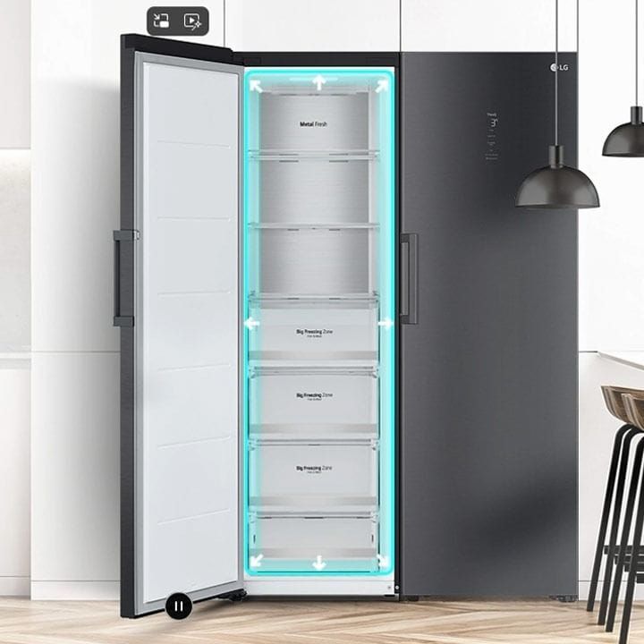 LG 411L Refrigerator | Smart Cooling | Beige Glass | LOB451FGPM
