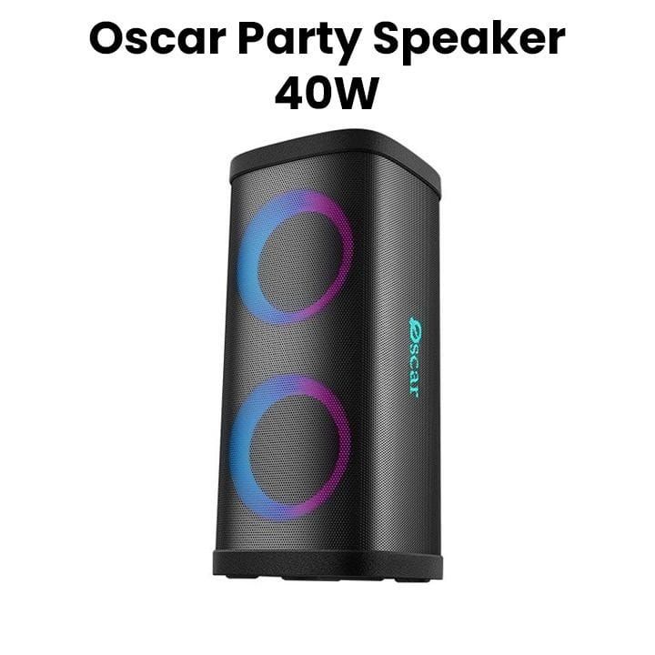 Oscar Party Speaker 40W with RGB Light and Wireless Mic