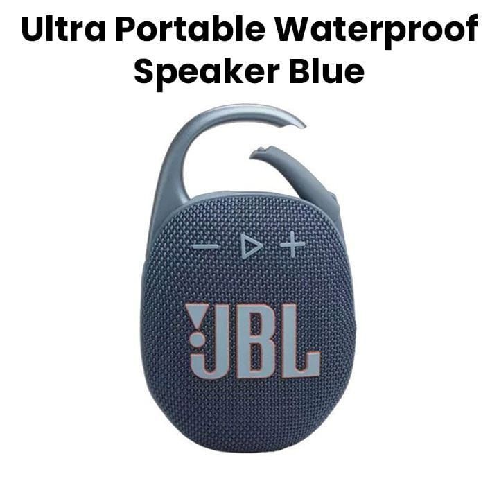 JBL Clip 5 Ultra-Portable Waterproof Speaker, Up to 12 Hours of Play, Big Pro Sound With Punchy Bass - Blue - CLIPS5