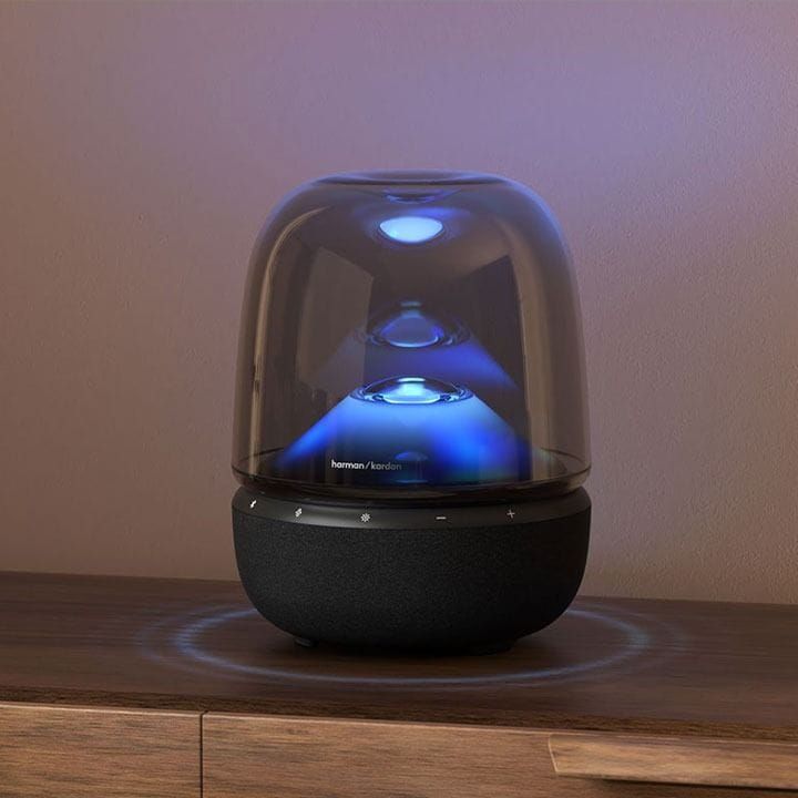 Harman Kardon Aura Studio 5 Wireless Bluetooth Speaker, Design Enthusiasts, Mood Creators, Eco-Conscious Buyers, Tech-Savvy Users - Black - AURASTUDIO5