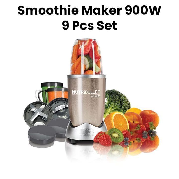 NutriBullet Pro Smoothie Maker 900W – 9-Piece High Speed Blender Set for Smoothies, Ice Crushing & Shakes, Premium Performance, NB9-1212