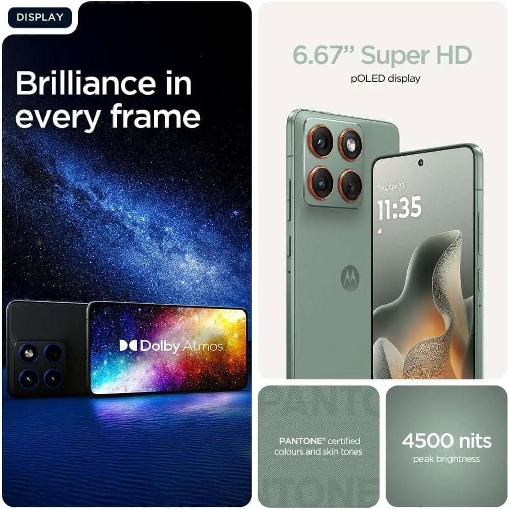 Motorola Edge 70 5G Smartphone, 12GB RAM, 512GB Storage, Dual SIM, High-Performance Display | Pantone Lily Pad - PBA50026AE XT2601-2 AE LP DS RTL