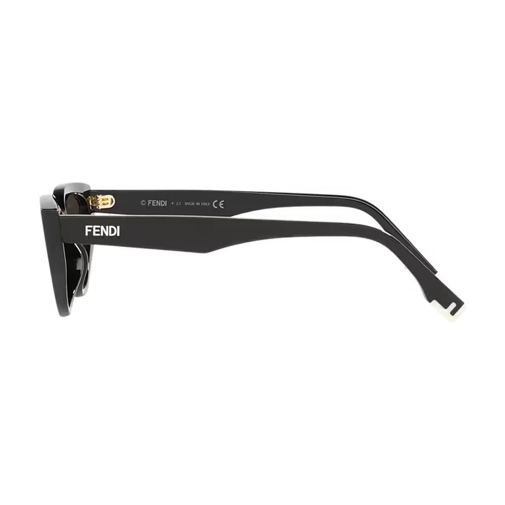Fendi FE40009I Square Sunglasses – Bold Acetate Frame, Dark UV Protection Lenses, Luxury Italian Designer Eyewear | Black/Grey - 192337086946