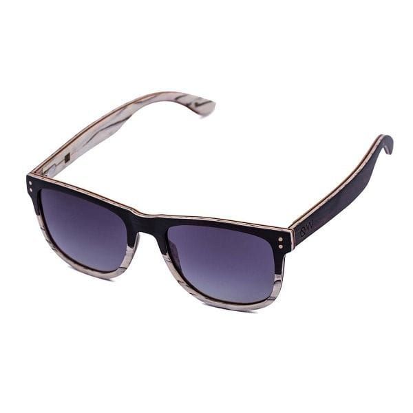 Qwood Retro Square Two-Tone Sunglasses, Polarized Lenses, Stylish Classic Eyewear for Everyday Wear