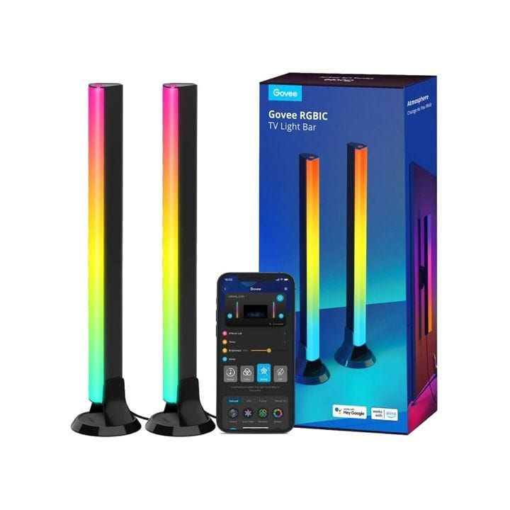 Govee RGBIC TV Light Bars Smart Backlight Kit – App Control, Scene Modes, TV Ambient Lighting for 45-70 Inch TVs | Black – H6046