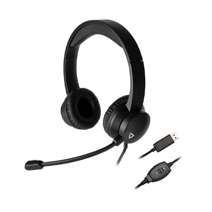 Thronmax USB Computer Headset – Stereo Sound, Adjustable Boom Microphone, Inline Volume & Mute Controls, PC & Mac Compatible | Black - THX-20