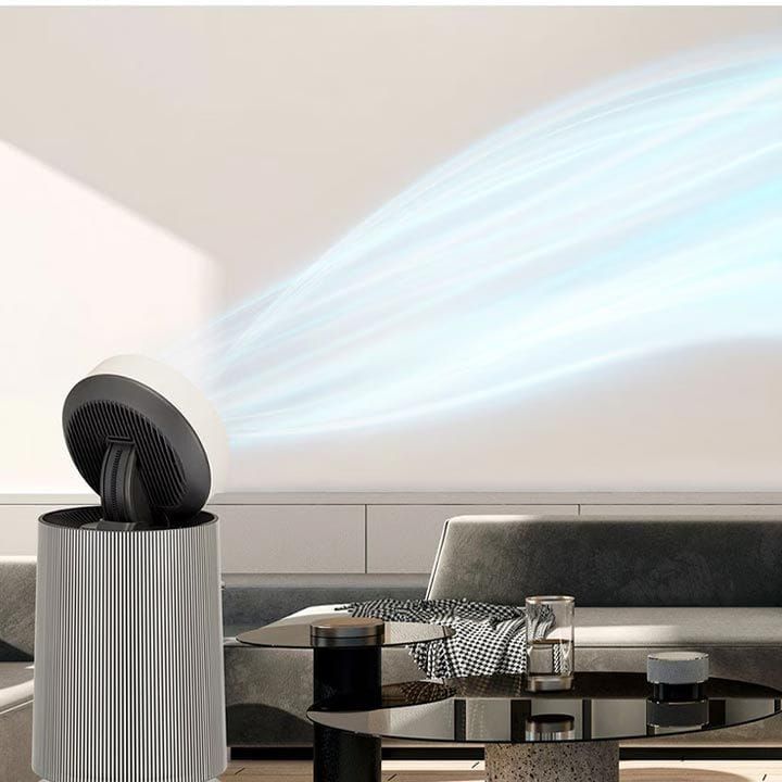 LG PuriCare Alpha Majlis 360° Air Purifier, 104m² Room Capacity, HEPA Filter, BLDC Motor, Smart indicator, AQI Status, UVnano - Natural Beige - AS10GDBY0
