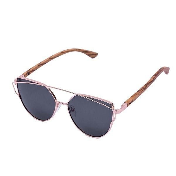 Qwood Cat Eye Sunglasses, Pink Frame with Polarized Lenses, Stylish UV Protection Eyewear for Women