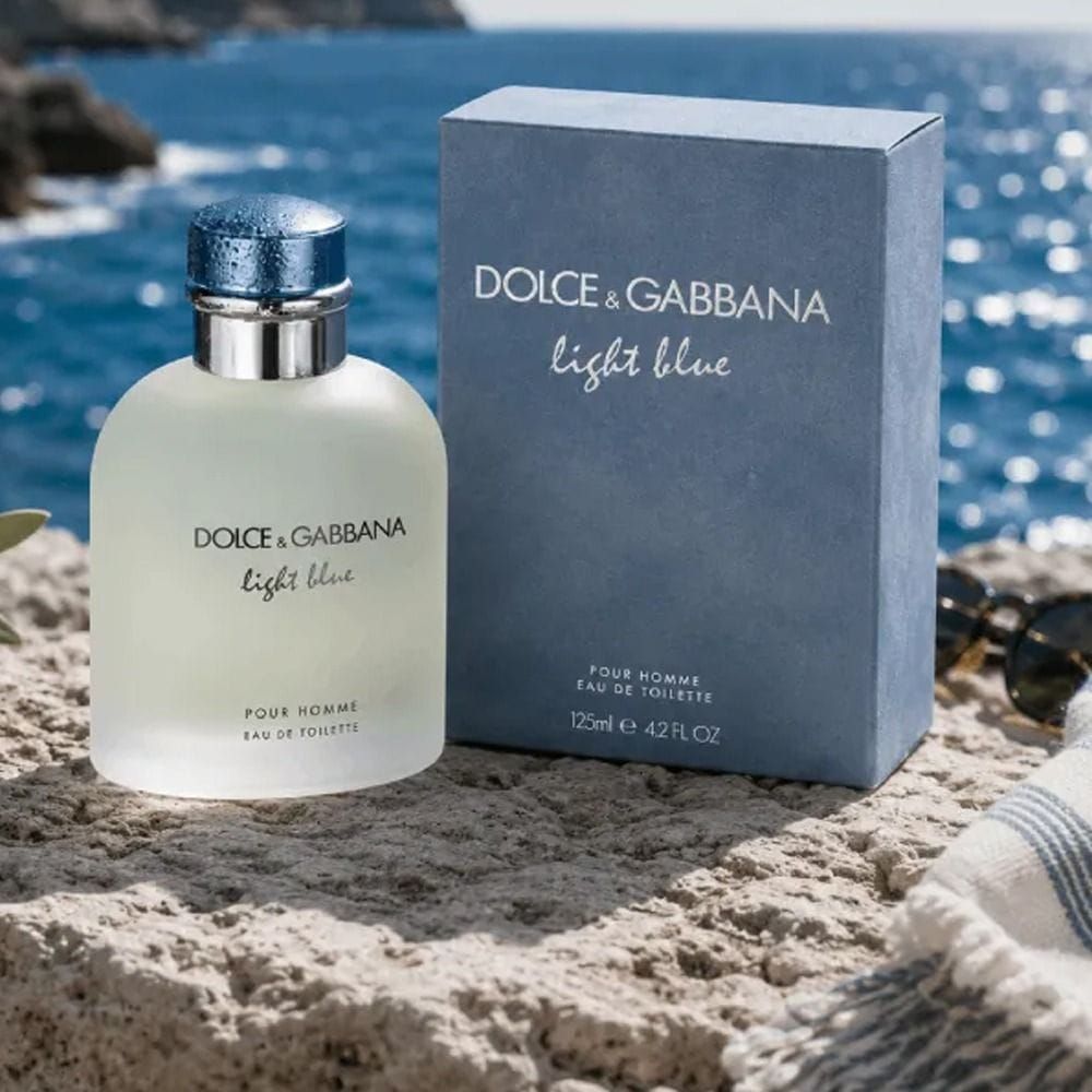 Dolce & Gabbana Light Blue Eau de Toilette for Men, Fresh Citrus Woody Fragrance with Sicilian Lemon, Rosemary, Musk & Cedarwood - 125ml